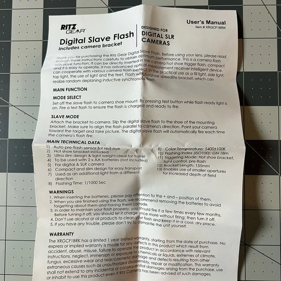 ✔️Ritz Gear Digital Slave Flash New - Picture 8 of 8